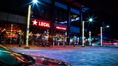 local Restaurant at night at TD Place