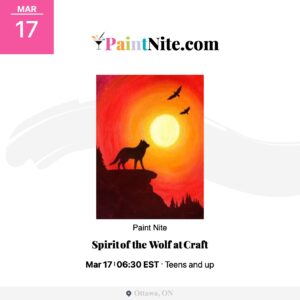 paint nite wolf march 3