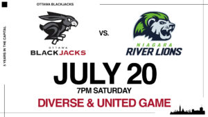 blackjacks vs niagara july 20 7pm