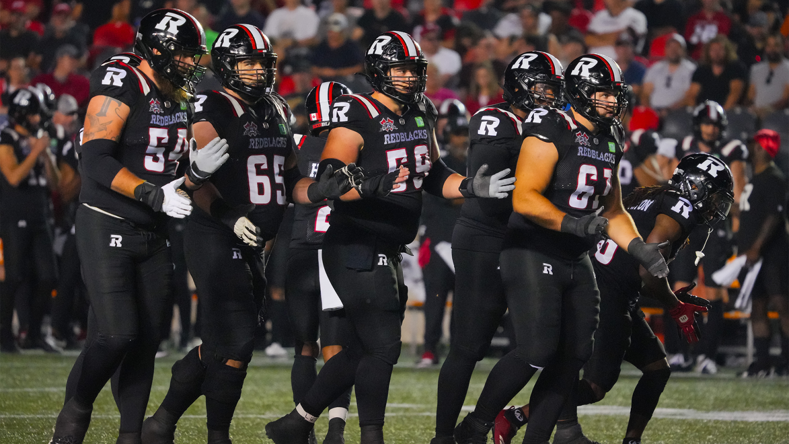 redblacks team at The Stadium